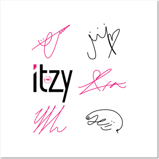 Design with the signatures of itzy Posters and Art